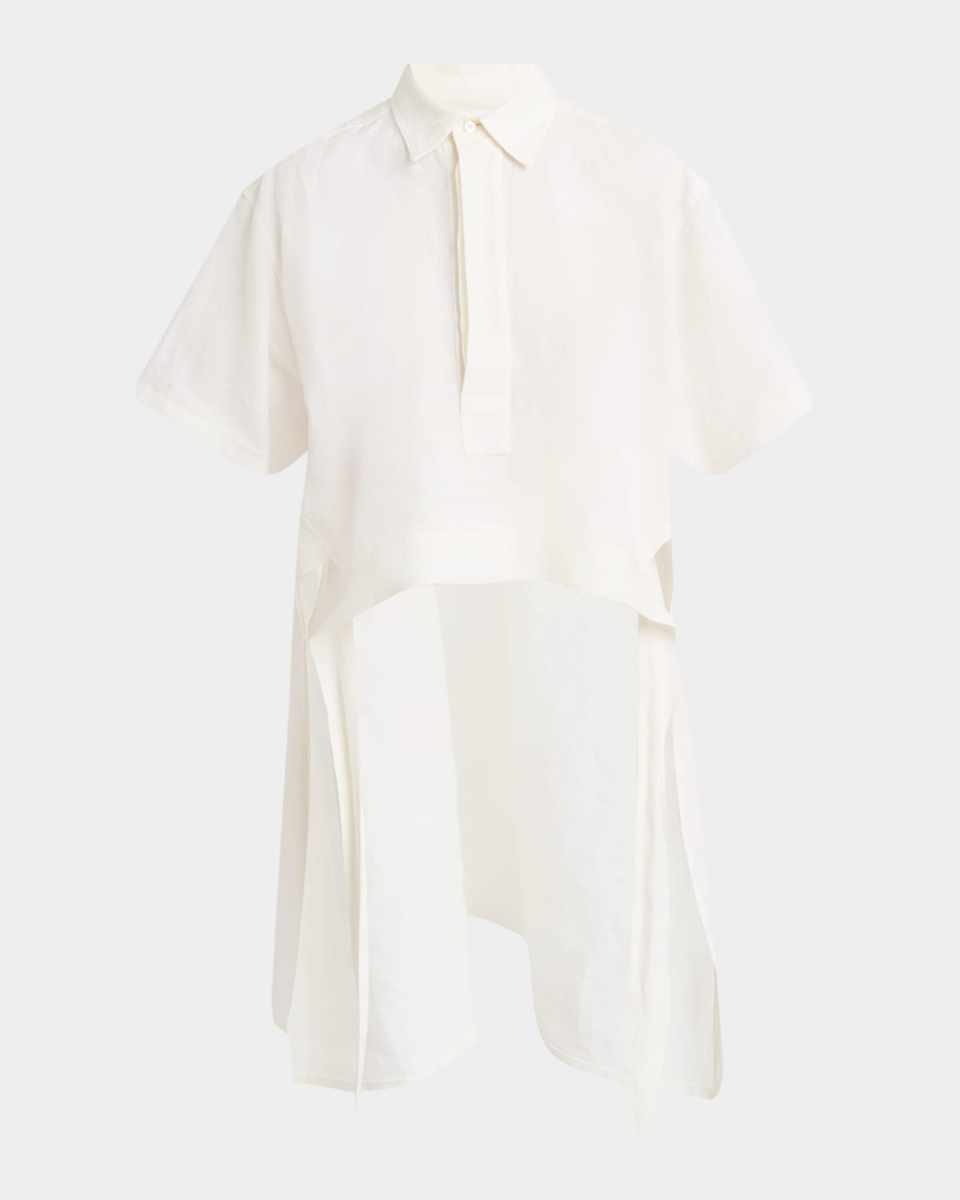 High-Low Linen Shirt